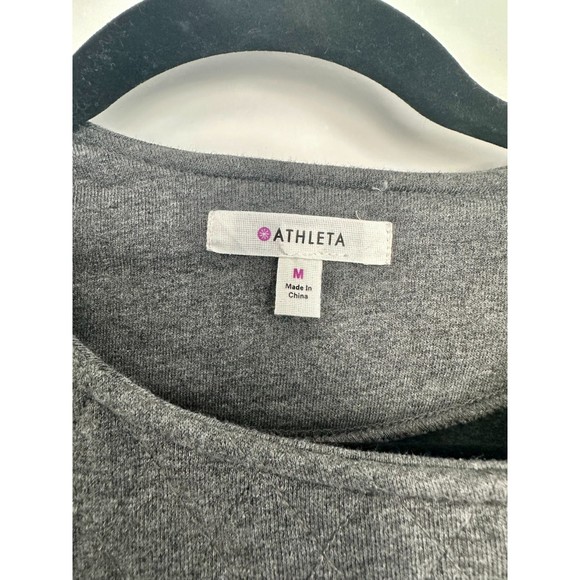 Athleta Gray Heather Belvedere Moto Jacket Size Medium - Picture 5 of 5